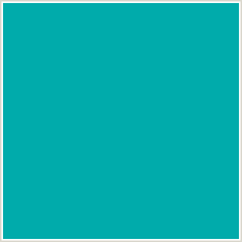 00ABAB Hex Color Image (LIGHT BLUE, PERSIAN GREEN)